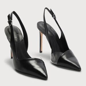 Elegant Black Slingback Heels